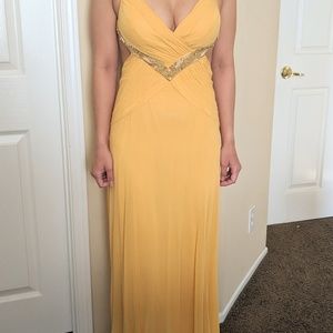 Niteline yellow silk formal dress